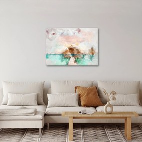 Tablou - Maldive, debarcader din lemn (70x50 cm)
