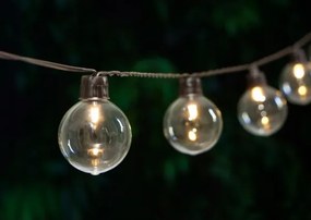 Ghirlandă solară decorativă cu 20 de LED-uri, 8 funcții, 500 mAh, 7,6 m, IP67, alb cald