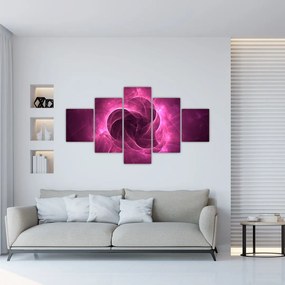 Tablou cu abstracțiune modernă în roz (125x70 cm), în 40 de alte dimensiuni noi