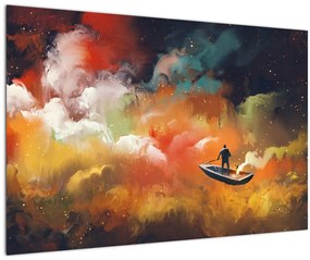 Tablou - Om navigând prin spațiu (90x60 cm)