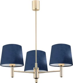 Brilagi - Lustră pe tijă MONTE 3xE27/60W/230V, albastră/aurie