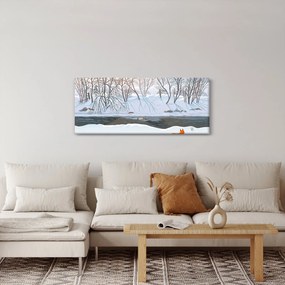 Tablou - Vulpe în peisaj de iarnă (120x50 cm)