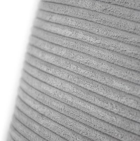 Fotoliu puf pentru copii crem cu tapițerie din catifea reiată Om 85 – SLOWDOWN