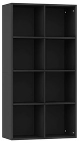 800154 vidaXL Bibliotecă/Servantă, negru, 66x30x130 cm, PAL