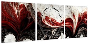 Tablou - Abstract marmură (cu ceas) (90x30 cm)