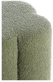 Taburet verde cu tapițerie din stofă bouclé Nalani – Light &amp; Living