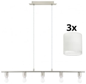 Lustră LED pe cablu Eglo MY CHOICE 5xE14/4W/230V crom/alb