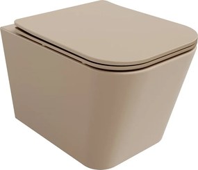 Mexen Teo vas WC Rimless cu capac cu coborâre lentă slim, duroplast, cappuccino mat - 30854064