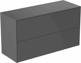 Dulap baza suspendat Ideal Standard Atelier Conca 2 sertare cu blat 100 cm antracit mat