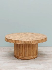 Masuta de cafea, rotunda, din rattan, Barbade
