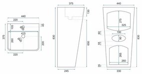 Lavoar freestanding Rea Aris