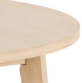 Masă de dining rotundă extensibilă cu blat cu aspect de lemn de stejar ø 120 cm A-Line – Actona
