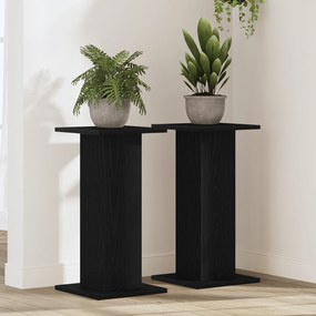 vidaXL Suporturi pentru Difuzoare 2 pcs Stejar negru Lemn compozit