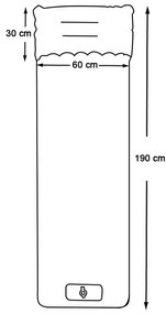 Saltea single pentru drumetii, verde