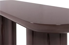 Masă consolă maro închis cu aspect lucios 35x120 cm Evara – WOOOD