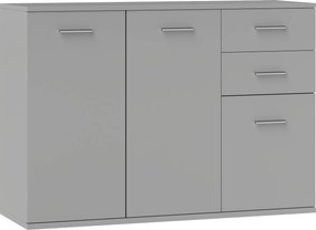 HOMCOM Dulap 3uși+2sertare gri 106x35x76 | Aosom Romania