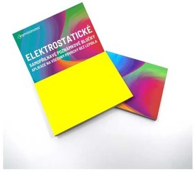 Bloc mic de notițe electrostatic Symbionotes 19 x 10 cm - 100 foi, galben