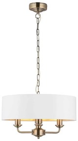 Lustră pe lanț Endon 98934 HIGHCLERE 3xE14/40W/230V alb/alamă