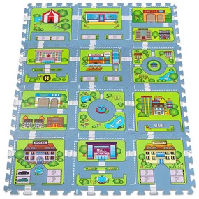 Covoras puzzle strazi Spielwerk® protectie pardoseala Set 20 bucati