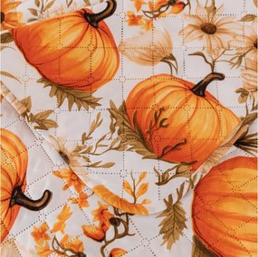 Cuvertura de pat FLOWERS AND PUMPKINS, portocaliu Dimensiune: 220 x 240 cm