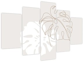 Tablou - Linia de artă monstera N⁰2 (150x105 cm)