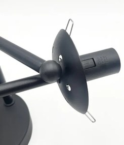 Brilagi - Lustră aplicată MALIVA 3xE14/15W/230V negru/fumuriu