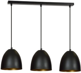 Emibig Lenox lampă suspendată 3x60 W negru-auriu 410/3