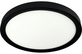 Plafonieră LED/18W/230V 3000/4000/6500K Ø 23 cm negru
