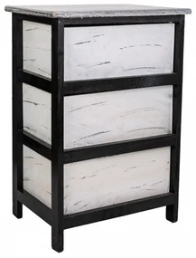 Comoda cu 3 sertare Prier, Creaciones Meng, 40x29x58 cm, lemn de paulownia