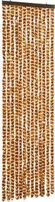 vidaXL Perdea pentru insecte, ocru și alb, 56x200 cm, chenille