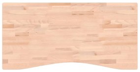 356034 vidaXL Blat de birou, 100x(45-50)x1,5 cm, lemn masiv de fag