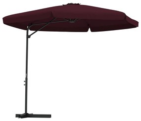 Umbrela de soare exterior, stalp din otel, 300 cm, rosu bordo Rosu bordo