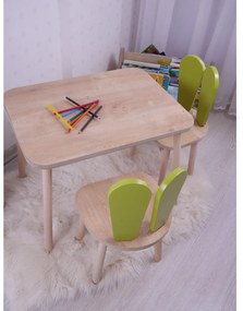 Măsuță pentru copii cu scaune Bunnie (Pistachio + Maro). 1107784