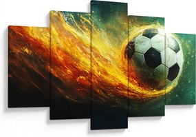 Tablou - Minge de Fotbal în Zbor (150x105 cm)