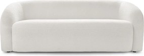 Canapea albă cu tapițerie din țesătură bouclé 193 cm Elina – Bobochic Paris