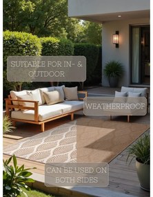 Covor pentru exterior și interior bej/fildeș 200x290 cm Duet Liora – NORTHRUGS