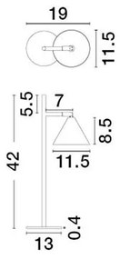Veioza design decorativ CONICO aurie, NVL-9011434