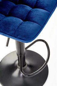 Scaun de bar H95 velvet bleumarin