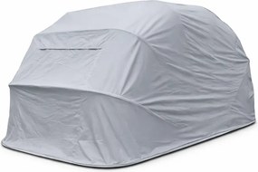 Garaj auto pliabil, Adăpost Mobil Impermeabil, Cadru Metalic, Gri, Model vara – Durabilitate, Protecție completă, Instalare rapidă, 6x2,6x2,55m,