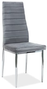 Scaun de sufragerie Harold (Gri + Cromat). Promo -6%. 1050216