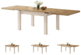 Mazzoni ROYAL Stejar Artisan/Bej (Șampanie) - MASĂ EXTENSIBILĂ PÂNĂ LA 2,7 m