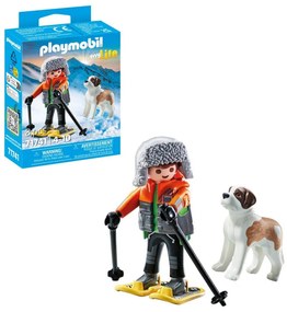 FIGURINA DRUMET CU ANIMALUT DE COLECTIE CAINE SAINT BERNARD - PLAYMOBIL MY LIFE  (PM71741)