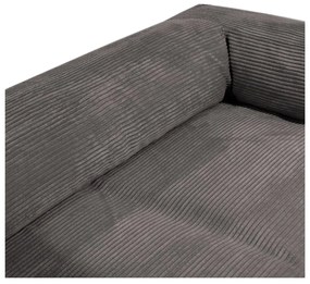 Fotoliu bean bag crem cu tapițerie din catifea reiată Sofa MooG – SLOWDOWN