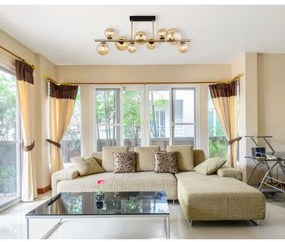 Lustră LED pe tijă RIHA 9xG9/3W/230V alamă Globo 56135-9D