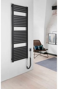Radiator portprosop electric pentru baie Aqualine TONDI-E 500W/230V 133 cm negru mat