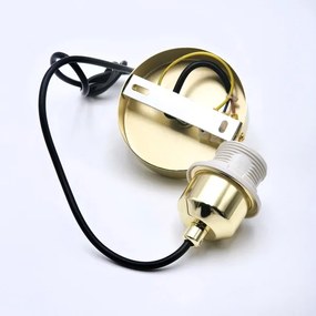 Lustră pe cablu HARMA 1xE27/15W/230V d. 20 cm alb/auriu