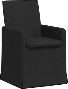 vidaXL Scaune de dining 2 pcs Negru 57 x 67 x 95 cm țesătură