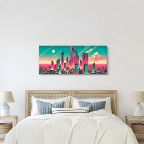 Tablou – Metropolă în stil pop-art (120x50 cm)