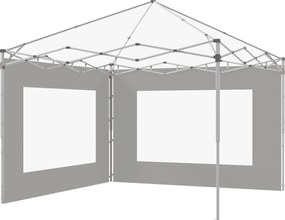 Outsunny Set de 2 laterale de cort, barnum 295x195 cm, Panouri de schimb din material pentru pergolă de 6x3 sau 3x3 m, gri | Aosom Romania