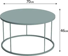 Masuta de cafea Vicenta Homs, nuc si auriu, seria 440, 70 cm